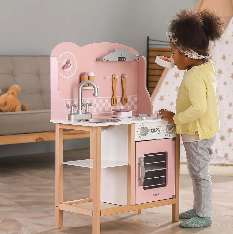 Kuchnia Viga Toys PolarB, z akcesoriami, drewniana
