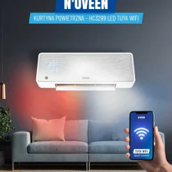 Kurtyna powietrzna Noveen HC3299 LED, z pilotem, dwa poziomy grzania