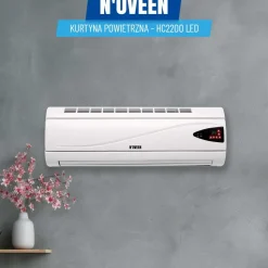 Kurtyna powietrzna Noveen HC2200 LED, z pilotem, dwa poziomy grzania