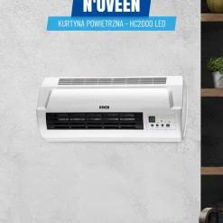 Kurtyna powietrzna Noveen HC2000 LED, z pilotem, dwa poziomy grzania