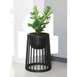 Kwietnik Form Platic Standy, z wkładem doniczkowym 24 cm, czarny