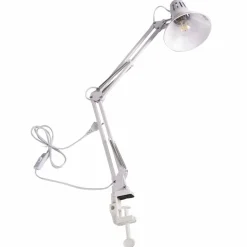 Lampa biurkowa Sanico Goldlux Worker, E27, mocowana do blatu, biała