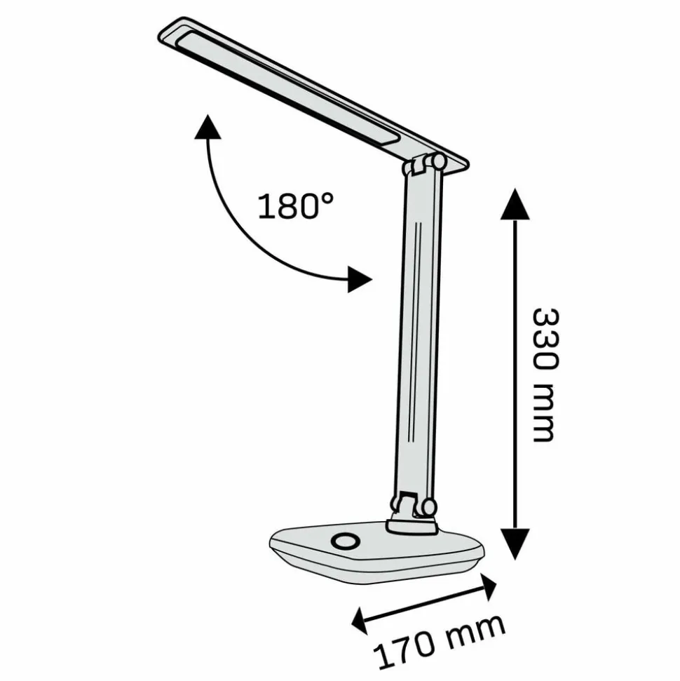Lampa biurkowa Sanico Goldlux Vinto LED, 3000-6500K, czarna