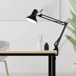 Lampa biurkowa Sanico Goldlux Worker, E27, mocowana do blatu, czarna