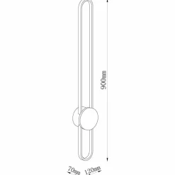 Lampa ścienna LED Sanico Goldlux Florentyna, 24 W, 4000K, lastryko, czarna