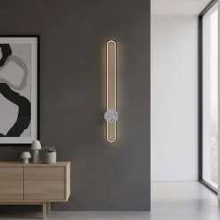 Lampa ścienna LED Sanico Goldlux Florentyna, 24 W, 4000K, lastryko, czarna