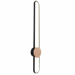 Lampa ścienna LED Sanico Goldlux Florentyna, 24 W, 4000K, trawertyn, czarna