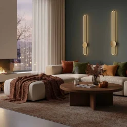 Lampa ścienna LED Sanico Goldlux Florentyna, 24 W, 4000K, trawertyn, czarna