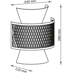 Lampa ścienna Sanico Goldlux Grenada, 24 x 11 x 28 cm, E27