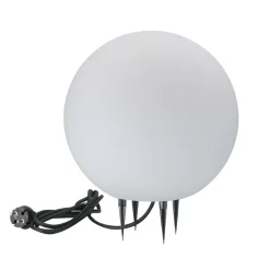 Lampa ogrodowa 30 cm, kula, E27, biała