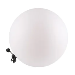 Lampa ogrodowa 50 cm, kula, E27, biała