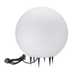 Lampa ogrodowa 40 cm, kula, E27, biała