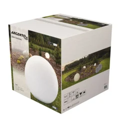 Lampa ogrodowa 40 cm, kula, E27, biała