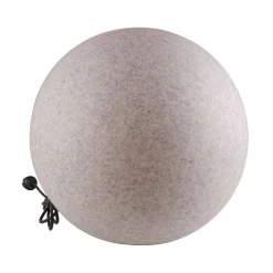 Lampa ogrodowa 50 cm, kula, E27, szara