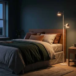 Lampa podłogowa LED Sanico Goldlux Rawi, 3000K, biała