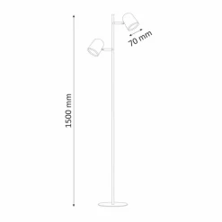 Lampa podłogowa LED Sanico Goldlux Rawi, 3000K, biała