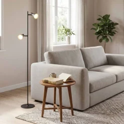 Lampa podłogowa LED Sanico Goldlux Berg, 3000K, czarna