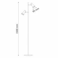 Lampa podłogowa LED Sanico Goldlux Berg, 3000K, biała