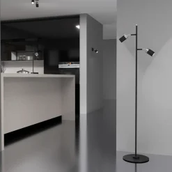 Lampa podłogowa Milagro Joker 2 x GU10, czarna chrom