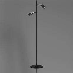 Lampa podłogowa Milagro Joker 2 x GU10, czarna chrom