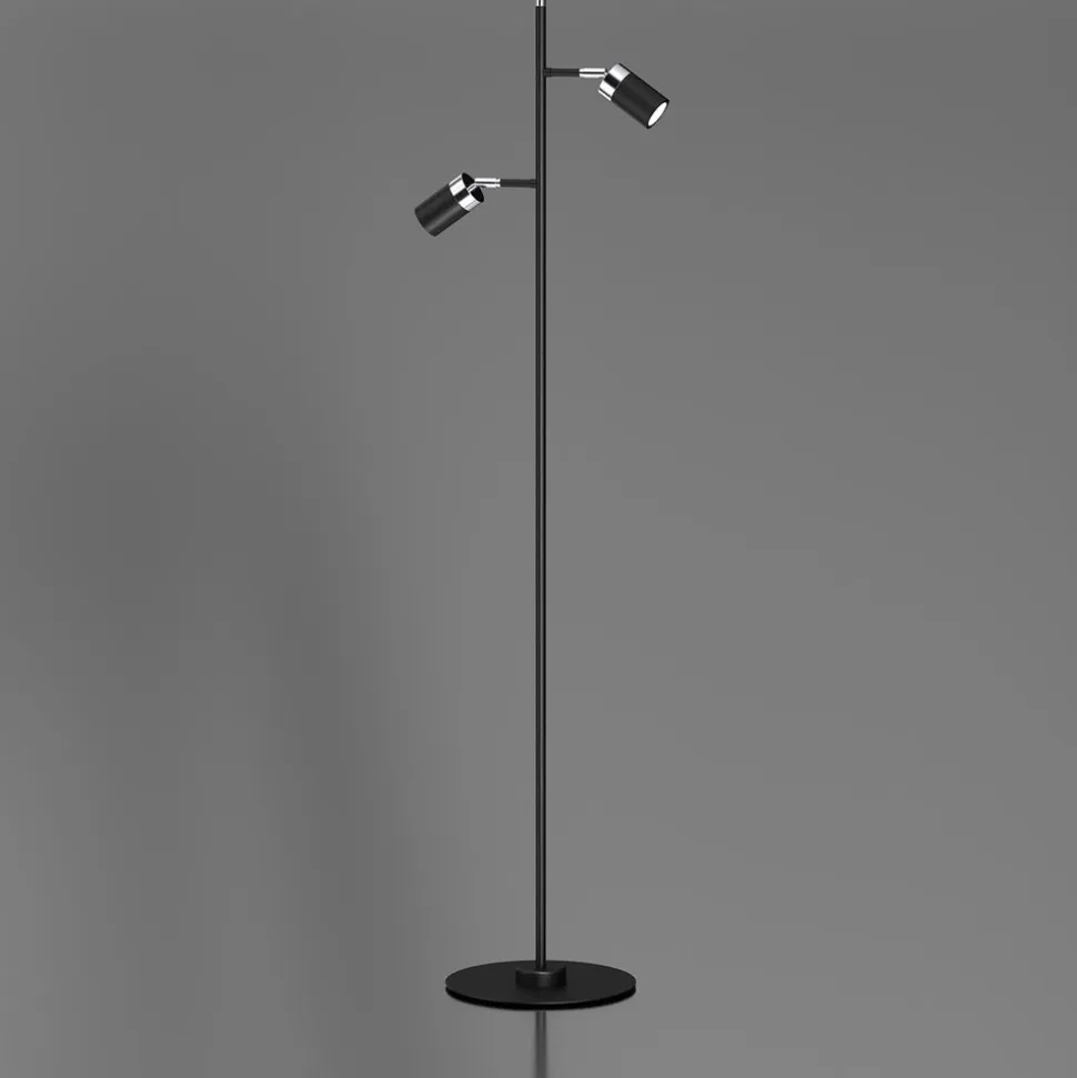 Lampa podłogowa Milagro Joker 2 x GU10, czarna chrom