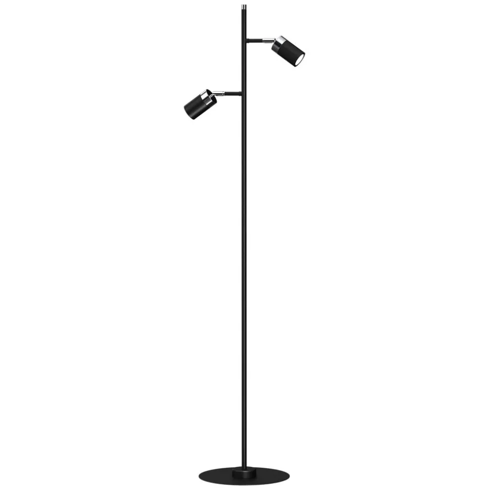 Lampa podłogowa Milagro Joker 2 x GU10, czarna chrom