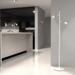 Lampa podłogowa Milagro Joker 2 x GU10, biało-złota