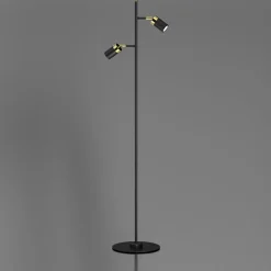 Lampa podłogowa Milagro Joker 2 x GU10, czarno-złota