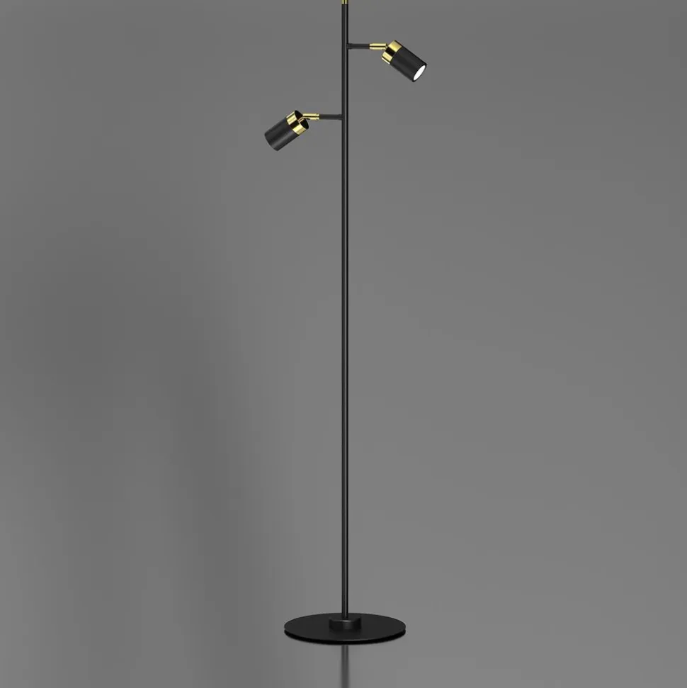 Lampa podłogowa Milagro Joker 2 x GU10, czarno-złota