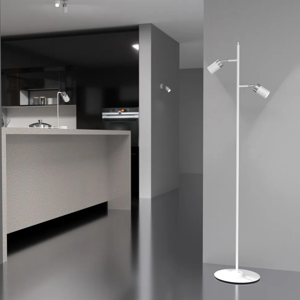 Lampa podłogowa Milagro Joker 2 x GU10, biała chrom