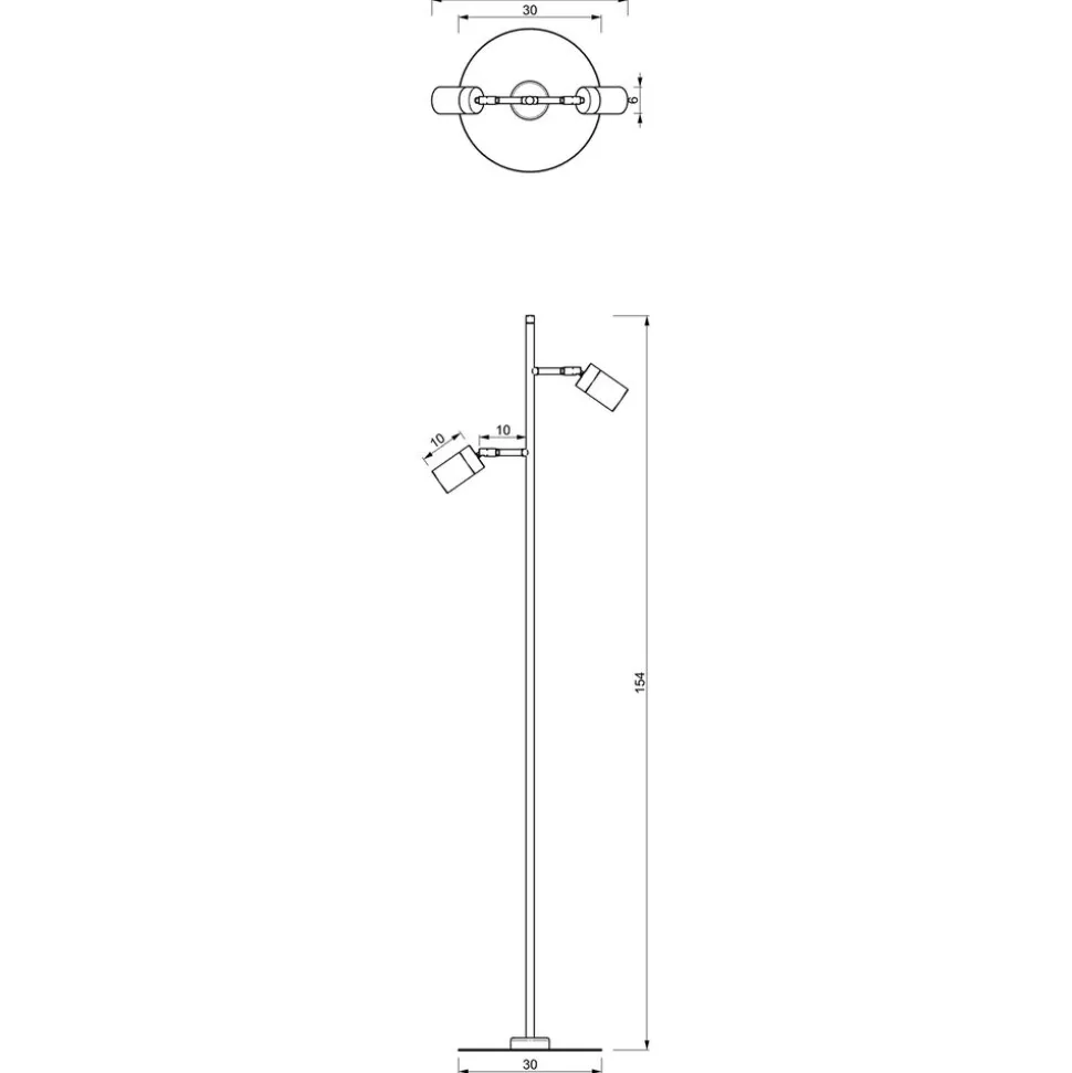 Lampa podłogowa Milagro Joker 2 x GU10, biała chrom