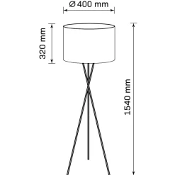 Lampa podłogowa Sanico Goldlux Tekla, E27, ciemnozielona