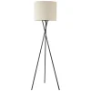 Lampa podłogowa Sanico Goldlux Tekla, E27, len naturalny
