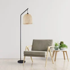 Lampa podłogowa Sanico Goldlux Rio Natural, E27