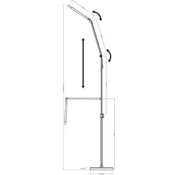 Lampa podłogowo-biurkowa LED Sanico Goldlux Ferrara, 3000-6000K, czarna
