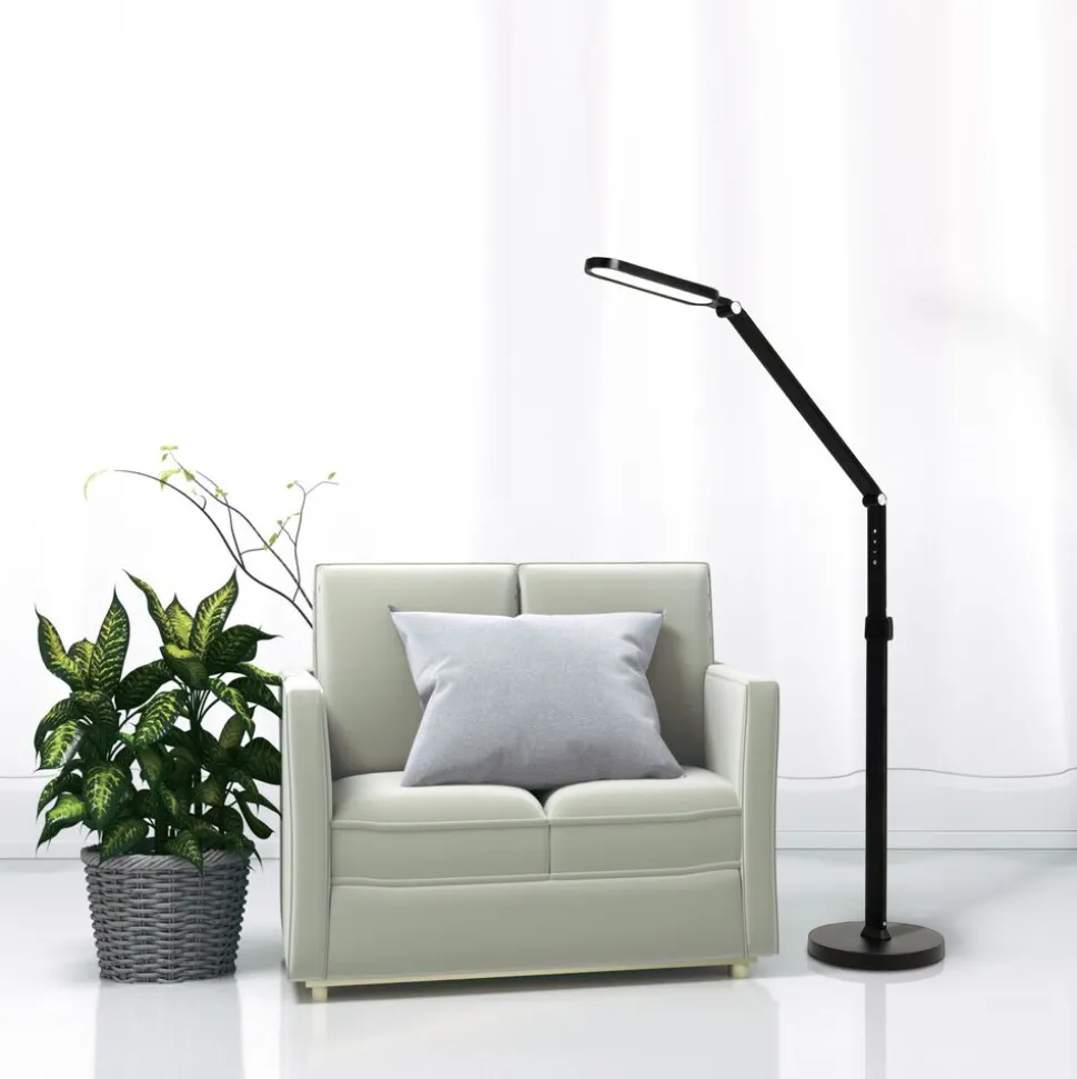 Lampa podłogowo-biurkowa LED Sanico Goldlux Ferrara, 3000-6000K, czarna