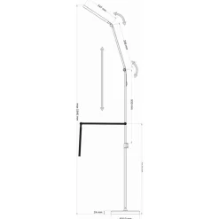 Lampa podłogowo-biurkowa LED Sanico Goldlux Ferrara, 3000-6000K, biała