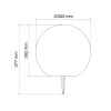 Lampa solarna 30 cm Sanico Goldlux, kula, 4000K, biała