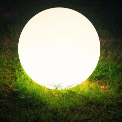Lampa solarna 30 cm Sanico Goldlux, kula, 4000K, biała