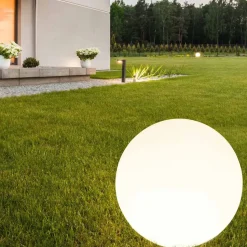 Lampa solarna 40 cm Sanico Goldlux, kula, 4000K, biała