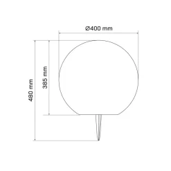 Lampa solarna 40 cm Sanico Goldlux, RGBWW, z pilotem