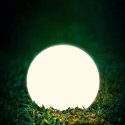 Lampa solarna 20 cm Sanico Goldlux, kula, 4000K, biała