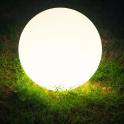 Lampa solarna 20 cm Sanico Goldlux, kula, 4000K, biała