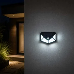 Lampa solarna LED Meven, ścienna, 100 diod LED