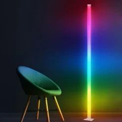 Lampa stojąca LED Sanico Goldlux Magical RGB, czujnik głosu, z pilotem