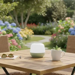 Lampa stołowa LED Sanico Goldlux Samba, USB-C, zielona