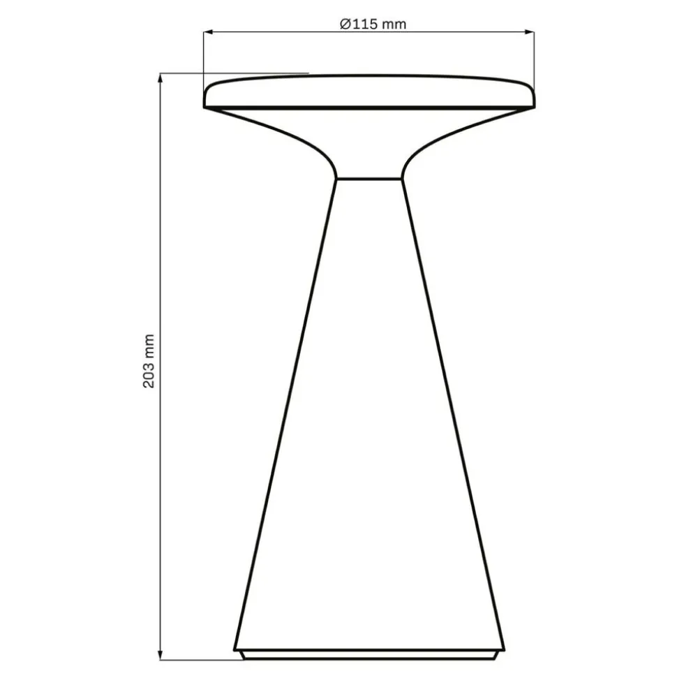 Lampa stołowa LED Sanico Goldlux Paros, USB-C, IP44, czarna