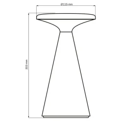 Lampa stołowa LED Sanico Goldlux Paros, USB-C, IP44, biała