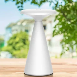 Lampa stołowa LED Sanico Goldlux Paros, USB-C, IP44, biała