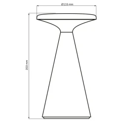 Lampa stołowa LED Sanico Goldlux Paros, USB-C, IP44, zielona